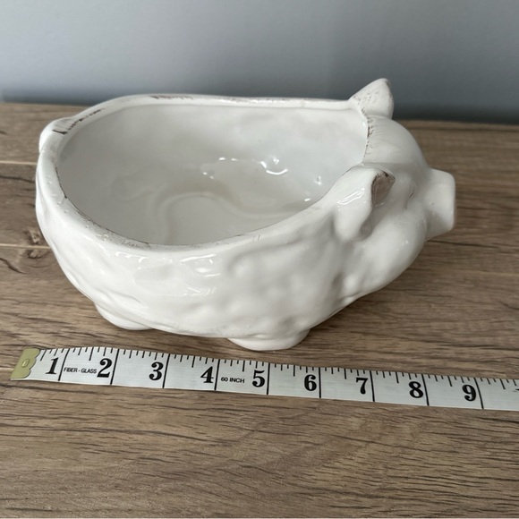 Farmyard Collection Ceramic Pig Planter or Foodsafe Serving Bowl Farmhouse - Picture 10 of 11